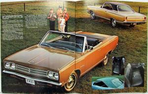 1969 Plymouth Belvedere GTX Road Runner Sport Satellite Sales Brochure Original