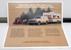 1983 Jeep Dealer Sales Brochure Selec-Trac 2-Wheel/4-Wheel Drive System