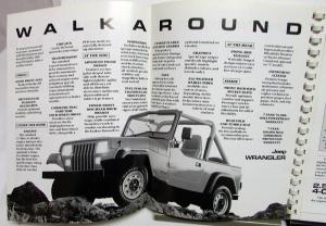 1989 Jeep Dealer Salesmen Feature/Benefit Handbook Training Guide Data Info