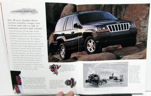 1999 Jeep Dealer Sales Brochure Grand Cherokee Wrangler Cherokee Features