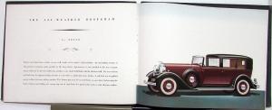 1932 Lincoln Salon Custom Body Types Prestige Color Sales Brochure Original