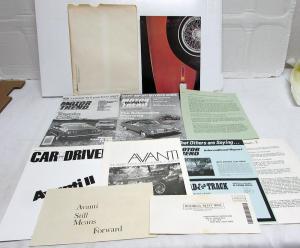 1977 Avanti II Dealer Sales Kit Brochures Data Magazine Articles W/Envelope Orig