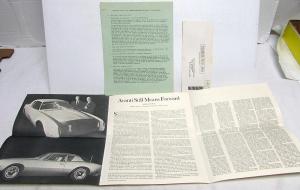 1977 Avanti II Dealer Sales Kit Brochures Data Magazine Articles W/Envelope Orig