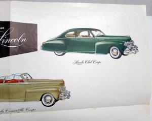 1947 Lincoln Continental V-12 Sale Brochure Convertible Cabriolet More Original