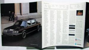 1986 Chrysler Limousine Dealer Sales Brochure Folder Features Specs Large