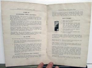 1931 Marmon 70 Information Book Owners Manual