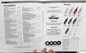1997 Ford Thunderbird Canadian Dealer Prestige Sales Brochure Large English Text