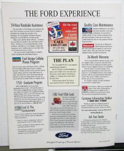1997 Ford Thunderbird Canadian Dealer Prestige Sales Brochure Large English Text