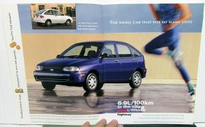 1997 Ford Aspire Canadian Dealer Prestige Sales Brochure Large English Text