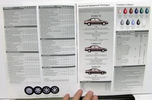 1997 Ford Contour Canadian Dealer Prestige Sales Brochure Large English Text