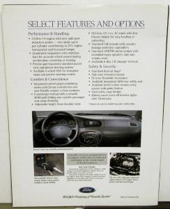 1997 Ford Escort Canadian Dealer Sales Brochure Large Folder English Text