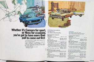 1969 Chevrolet Sports Department Towing Brochure Chevelle Camaro Nova Truck