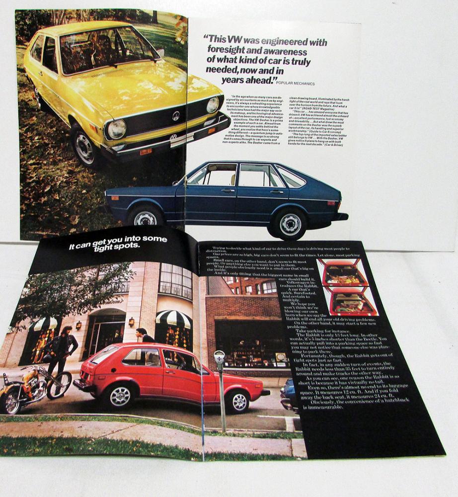 1975 Volkswagen Sales Brochure Collection Dasher Scirocco Rabbit