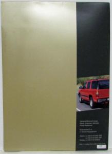 2002 Chevrolet Geneva Motor Show Press Kit Corvette TrailBlazer Tahoe C5-R