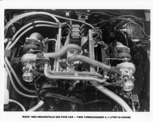 1983 Buick Twin Turbo V6 Engine from Riviera Indy 500 Pace Car Press Photo 0183