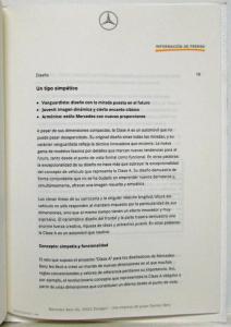 1997 Mercedes-Benz A-Klasse Informacion de Prensa - A-Class Press Kit -Spanish