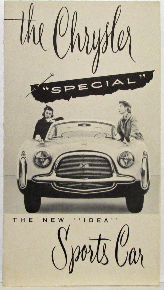 1952 Chrysler Special New Idea Sports Car Sales Folder