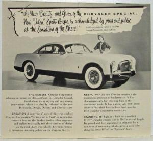 1952 Chrysler Special New Idea Sports Car Sales Folder