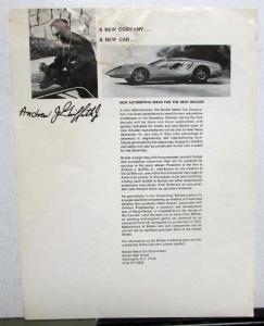 1970 Bolide Can-Am I Sports Car Sales Flyer