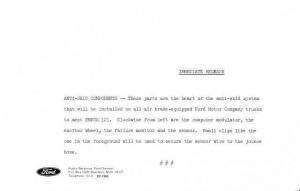 1975 Ford Anti-Skid Components Press Photo and Release 0326