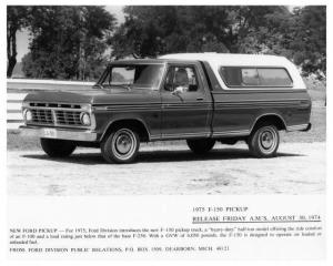 1975 Ford F-150 Pickup Press Photo 0328