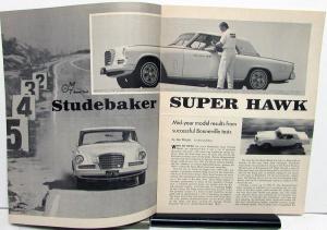1963 Studebaker Super Hawk Dealer Sales Brochure Motor Trend Article Reprint