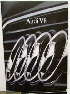1989 Audi V8 Foreign Dealer German Text Prestige Sales Portfolio Brochure Set