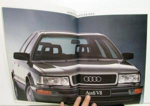 1989 Audi V8 Foreign Dealer German Text Prestige Sales Portfolio Brochure Set