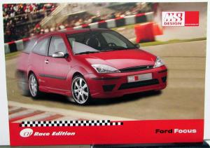 2000 Ford Focus MS Design Race Edition Foreign Dealer Sales Sheet Austria