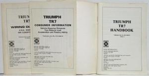 1975 Triumph TR7 Owners Manual Handbook with Wiring Diagram & Consumer Info