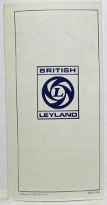 1977 Triumph British Leyland Limited New Car Warranty Tri-Fold