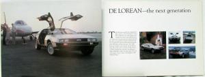 1981 DeLorean Prestige Sales Brochure Original Black Cover California Reference