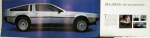 1981 DeLorean Prestige Sales Brochure Original Black Cover California Reference
