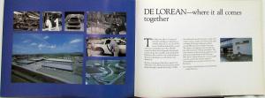 1981 DeLorean Prestige Sales Brochure Original Black Cover California Reference