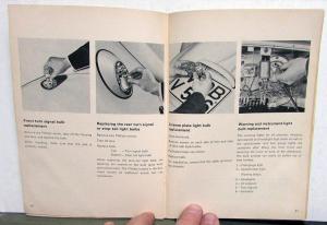 1966 Volkswagen Beetle 1300 Owners Manual Handbook VW Care & Op Sedan Convert