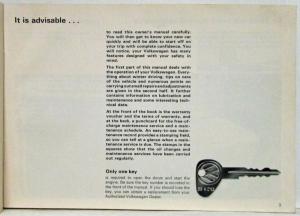 1968 Volkswagen 1600 Owners Instruction Manual - Type 3 Squareback & Fastback