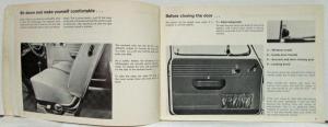 1968 Volkswagen 1600 Owners Instruction Manual - Type 3 Squareback & Fastback