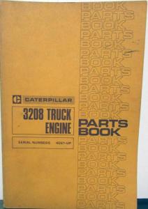 1976 1977 Caterpillar 3208 Truck Engine Parts Book Serial Num 40S1 Form UEG0894S