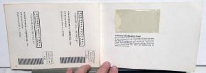 1973 Volkswagen Owners Operation & Maint Manual - Type 3 Squareback & Fastback