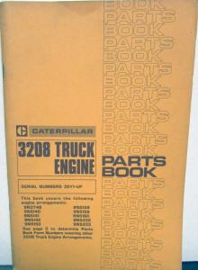 1978 1979 Caterpillar 3208 Truck Engine Parts Book Ford GMC IHC White