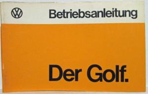 1975 Volkswagen Golf Owners Operating Manual - German Text