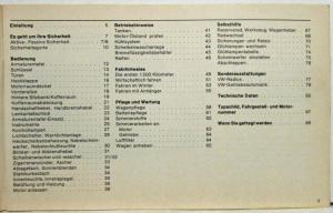 1975 Volkswagen Golf Owners Operating Manual - German Text
