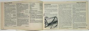 1975 Volkswagen Golf Owners Operating Manual - German Text