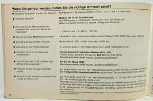 1975 Volkswagen Golf Owners Operating Manual - German Text