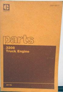 1985 Caterpillar 3208 Truck Engine Parts Book 2Z1 Up Ser Numbers Ford GMC IHC