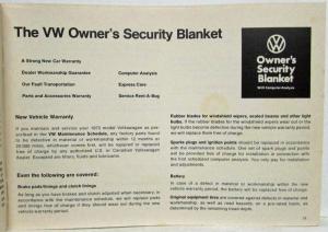 1975 Volkswagen Dasher Owners Operation & Maintenance Manual - 2-Dr 4-Dr Wagon