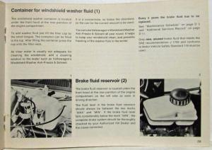 1975 Volkswagen Dasher Owners Operation & Maintenance Manual - 2-Dr 4-Dr Wagon