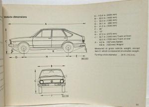 1975 Volkswagen Dasher Owners Operation & Maintenance Manual - 2-Dr 4-Dr Wagon