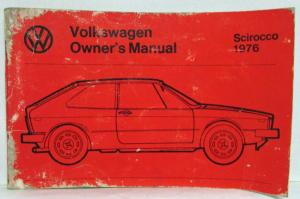 1976 Volkswagen Scirocco Owners Manual