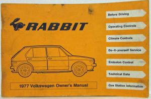 1977 Volkswagen Rabbit Owners Manual